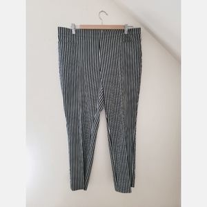 AKRIS Punto Striped Straight Leg Crop Pants